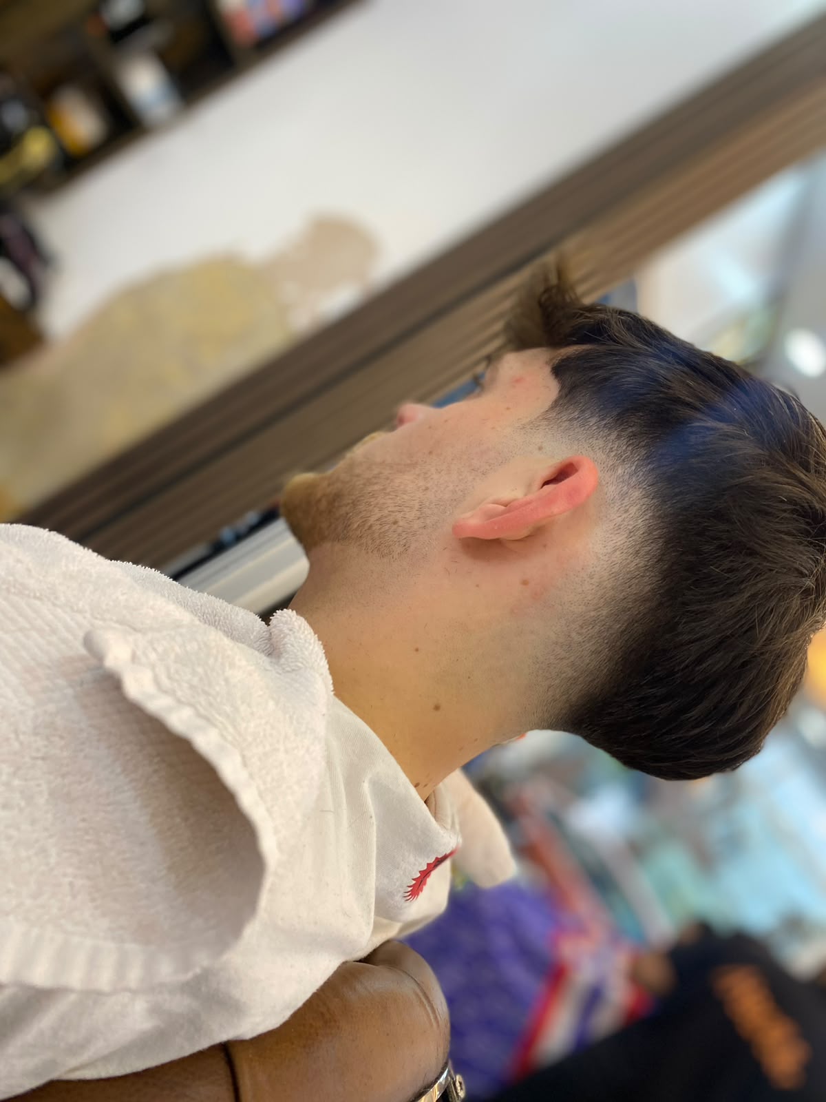 Sharp skin fade with clean line-up